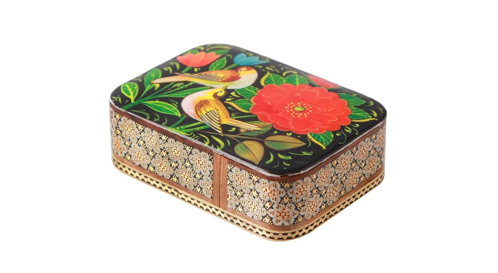 Khatam box Flower and chicken design code 141300 , Khatam box model, Inlaid, Khatam box, Khatam