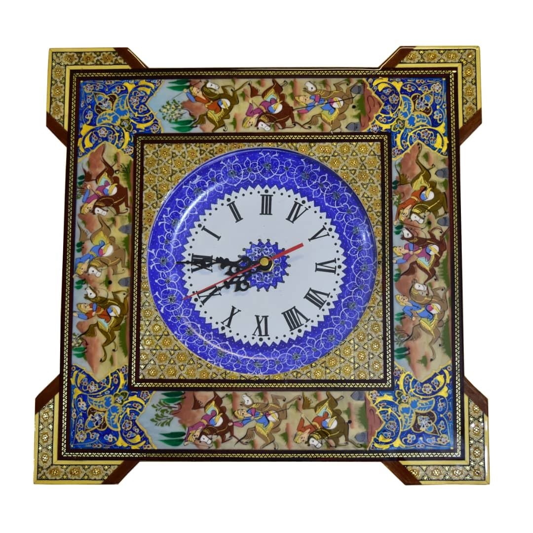 Khatam clock Golneshan model , Khatam clock, Inlaid, Khatam clock model, Khatam