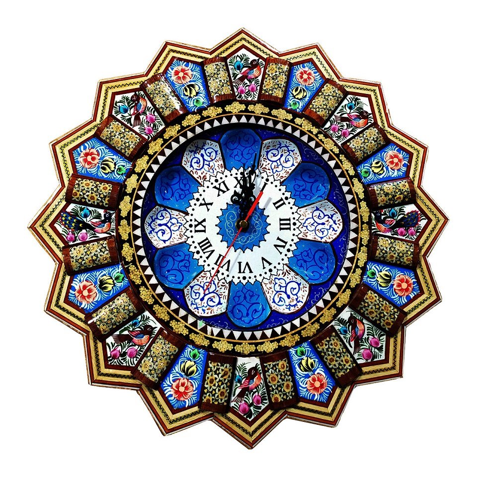 Khatam clock Model 22966 , Khatam clock, Inlaid, Khatam clock model, Khatam