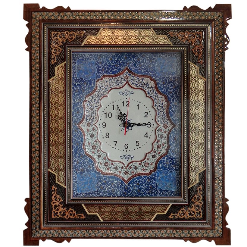 Khatam clock Model W035 , Khatam clock, Inlaid, Khatam clock model, Khatam