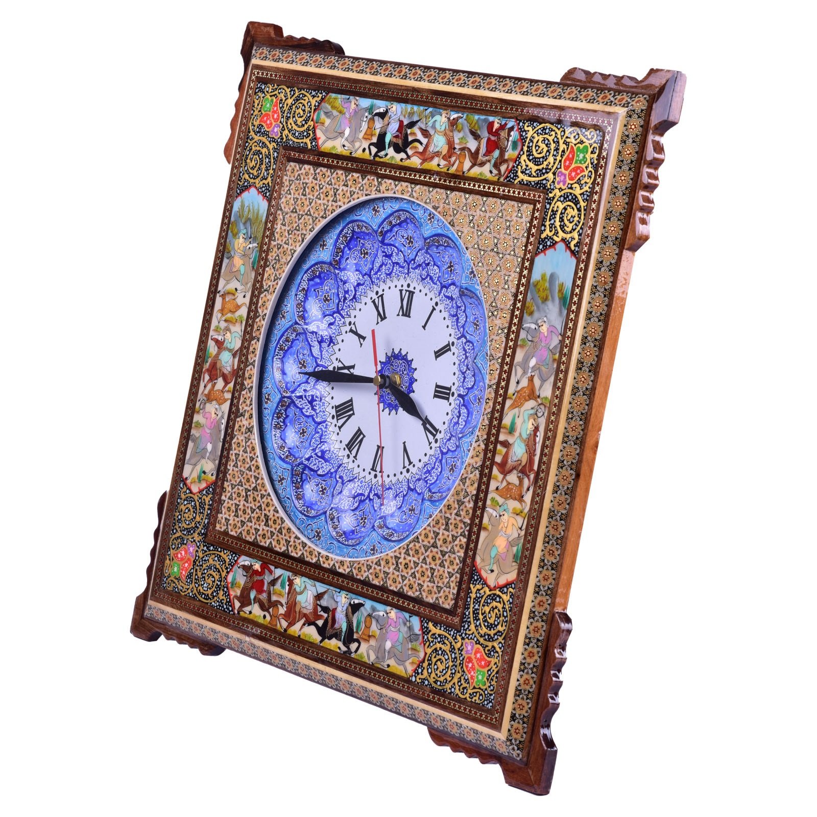 Khatam clock Shekar and Chogan design code 4444 , Khatam clock, Inlaid, Khatam clock model, Khatam