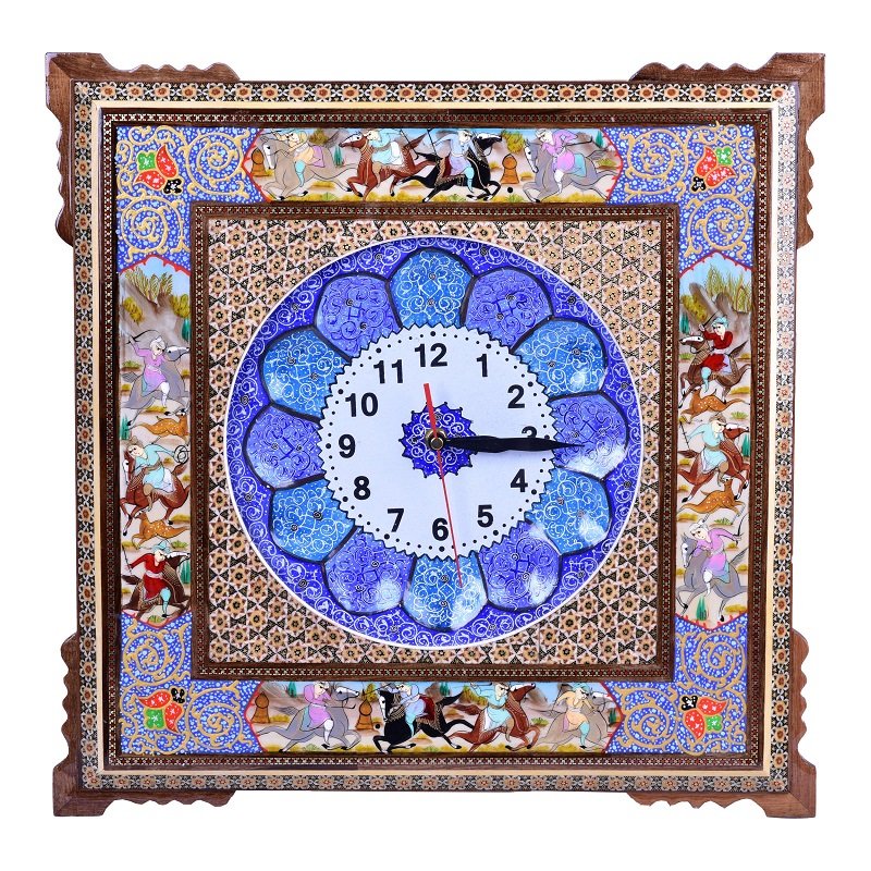 Khatam clock Shekar design code 4444 , Khatam clock, Inlaid, Khatam clock model, Khatam