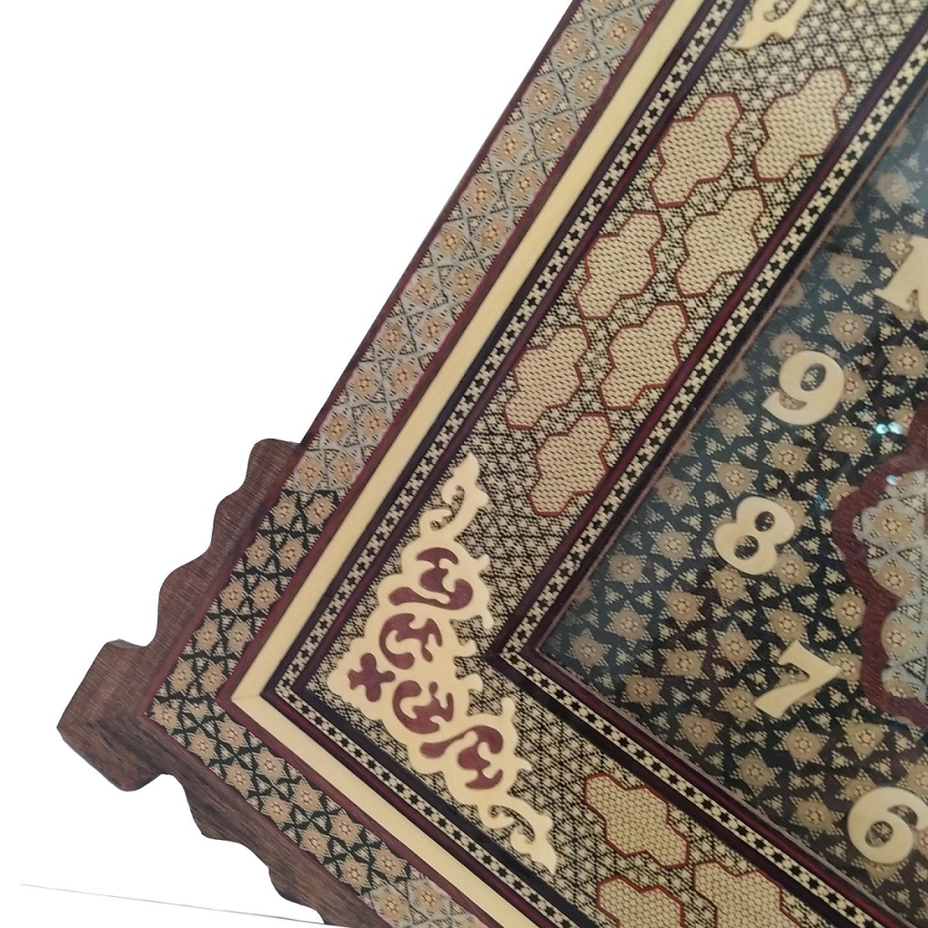 Khatam clock Zarnegar model code 40 , Khatam clock, Inlaid, Khatam clock model, Khatam