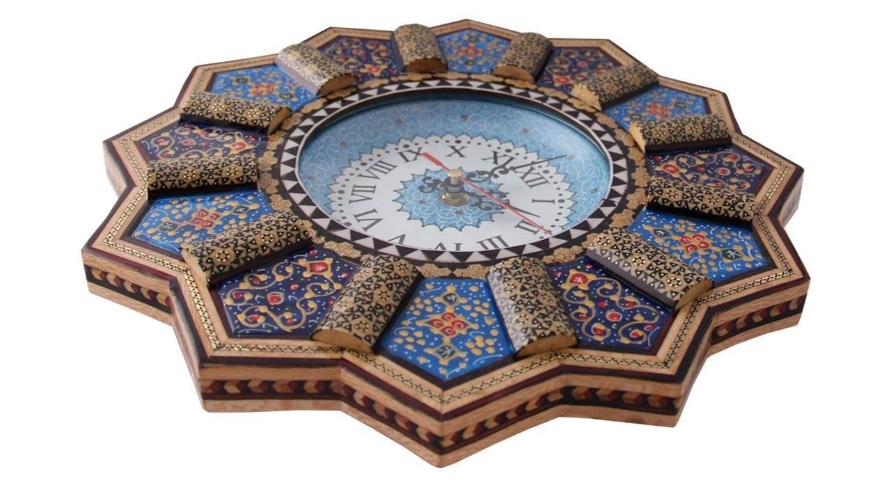 Khatam clock and pottery code Mkh168 , Khatam clock, Inlaid, Khatam clock model, Khatam
