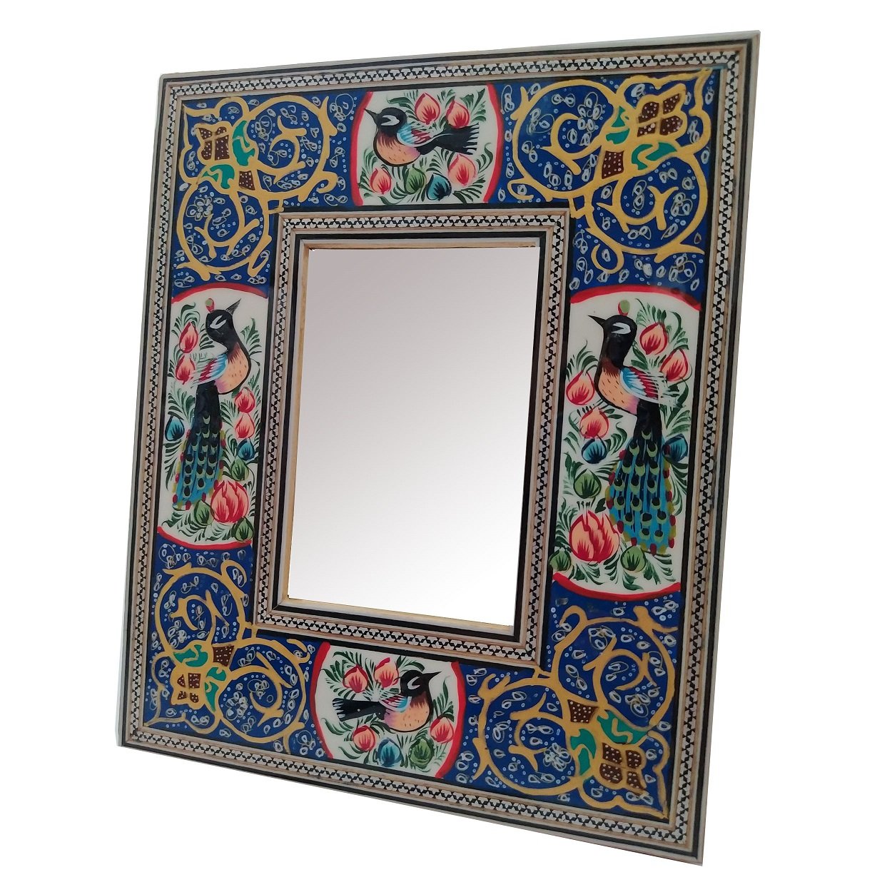 Khatam frame Flower and chicken model code 813 , Khatam Frame, Inlaid, Khatam Mirror Frame, Khatam