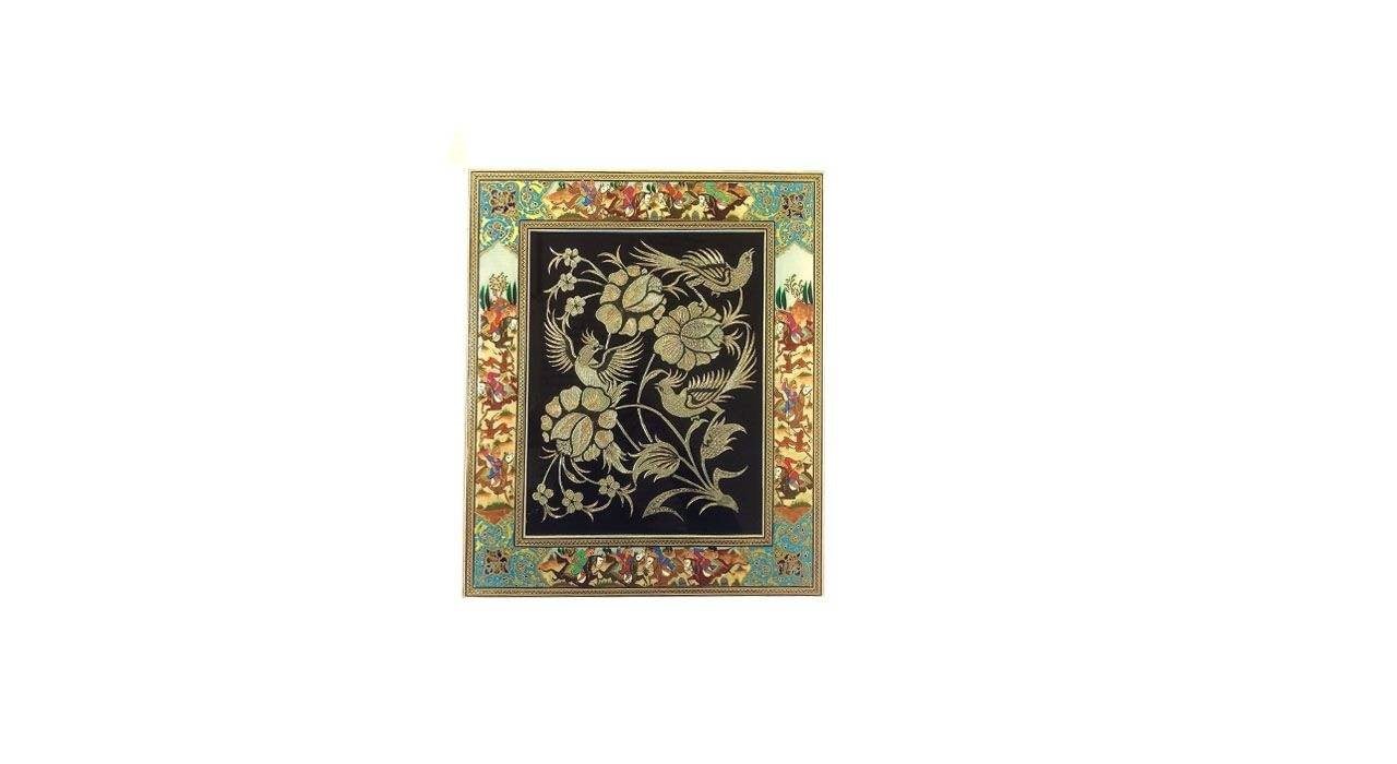 Khatam frame flower and bird carving design code 1098 , Khatam Frame, Inlaid, Khatam Mirror Frame, Khatam