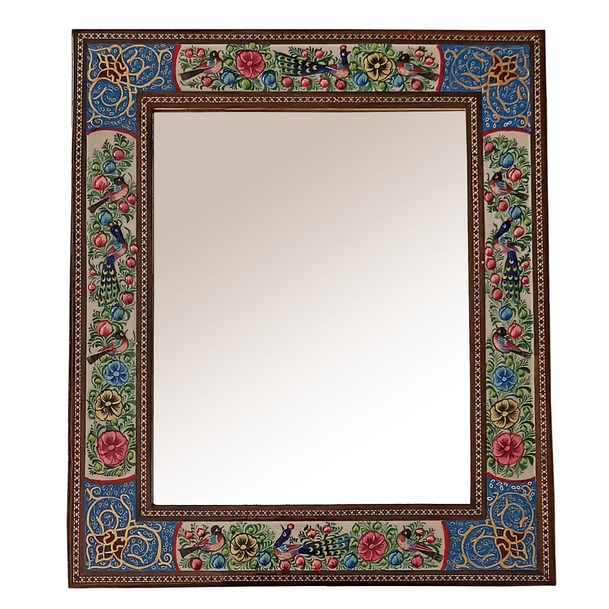 Khatam frame mirror Flower and chicken model code 2330 , Khatam Frame, Inlaid, Khatam Mirror Frame, Khatam