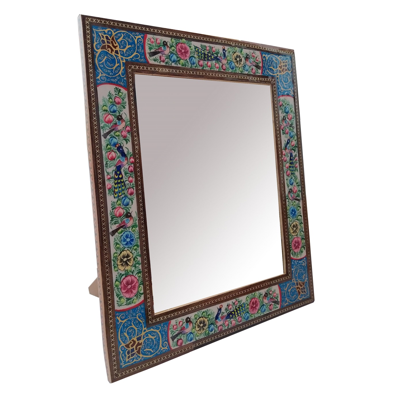 Khatam frame mirror Flower and chicken model code 2330 , Khatam Frame, Inlaid, Khatam Mirror Frame, Khatam