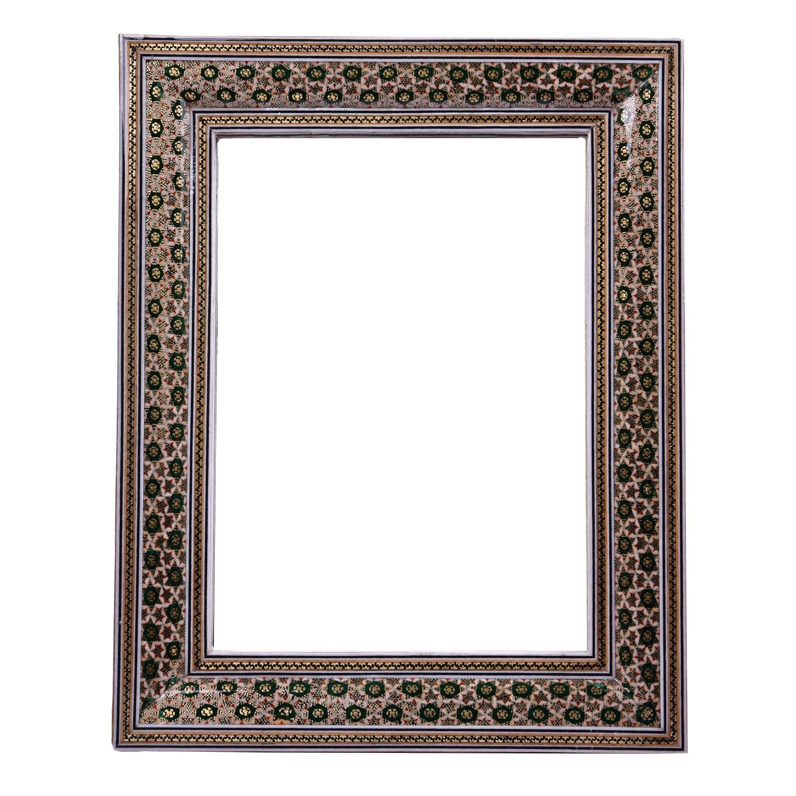 Khatam frame mirror zomorod design code TKH1824 , Khatam Frame, Inlaid, Khatam Mirror Frame, Khatam
