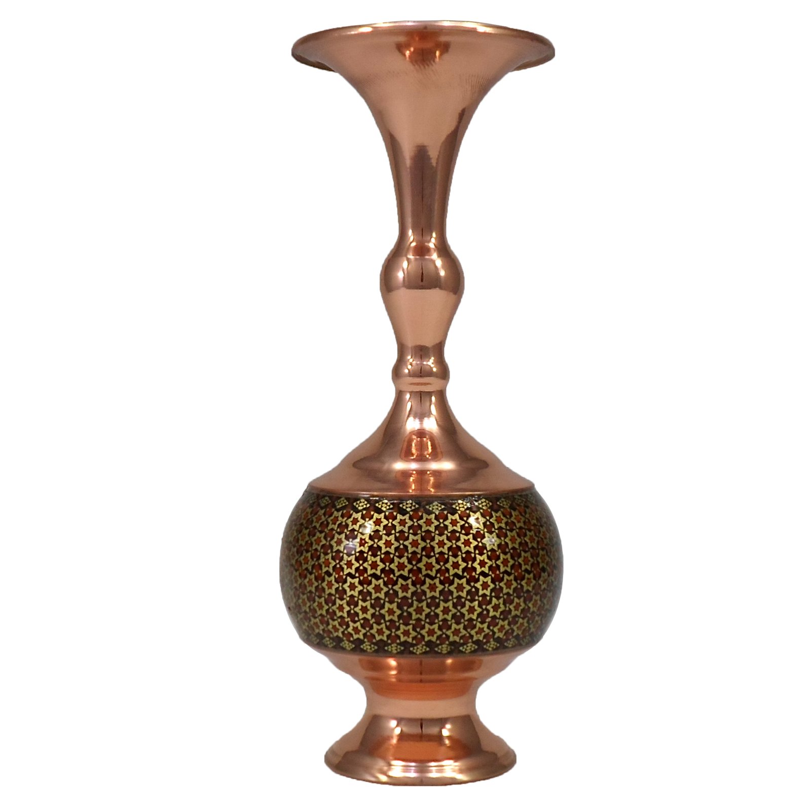 Khatam pot Turnip copper design code 20 , Khatam pot model, Inlaid, Khatam pot, Khatam