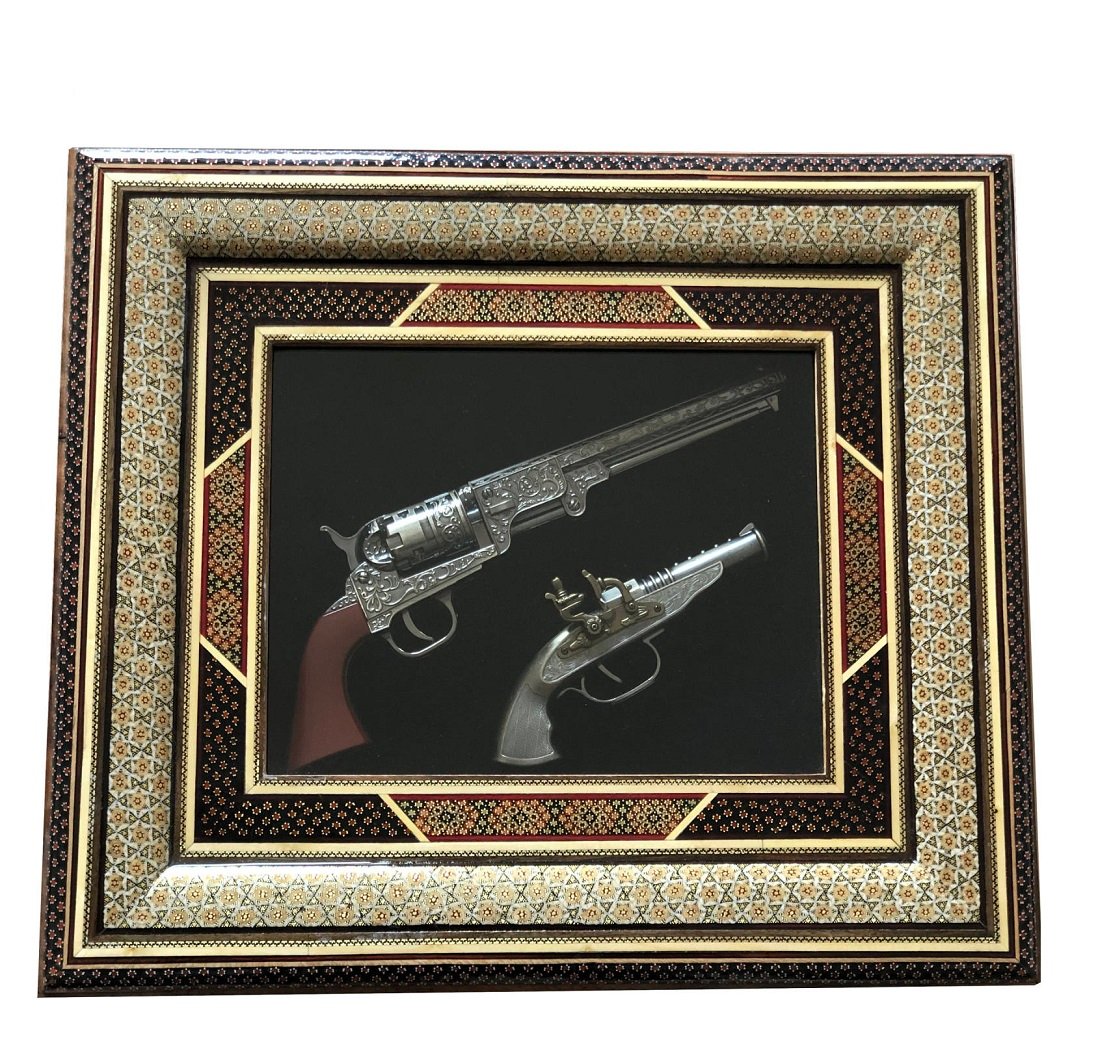 Khatam tableau pistol model code 44 , Khatam tableau model, Inlaid, Khatam tableau, Khatam