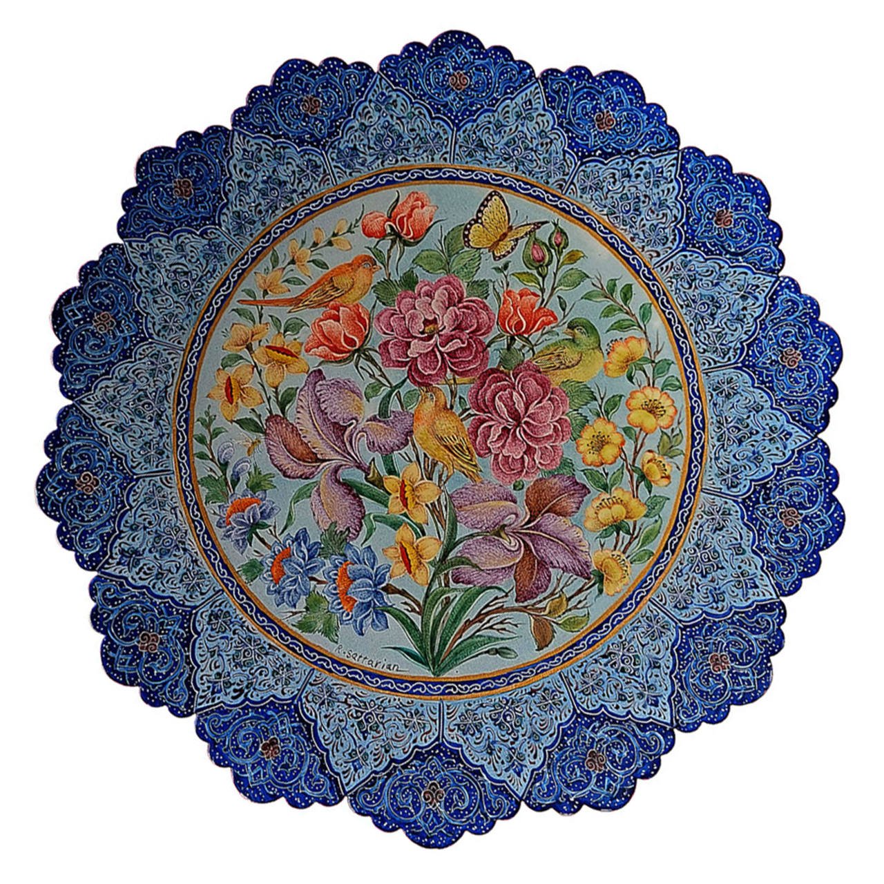 Enamel Handicraft Copper dish code 103, alver emayesi, alqı-satqı emayeleri, emaye alış-verişi, emaye satanlar
