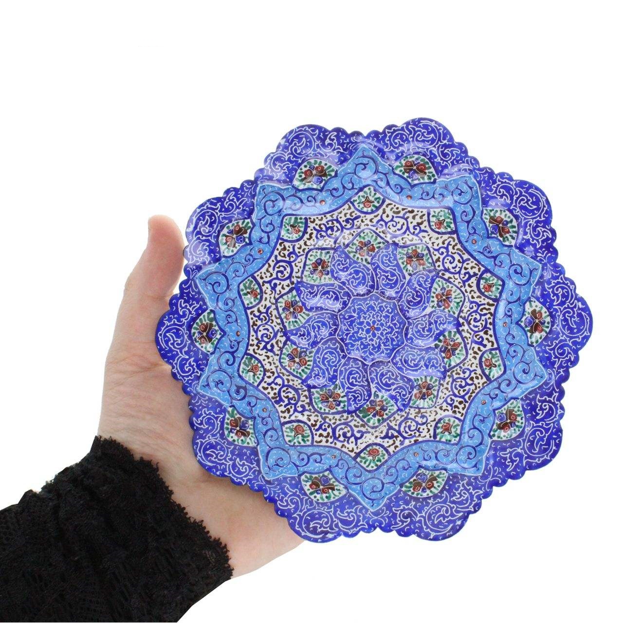 Enamel Handicraft Copper dish code MR 16 - 9,buy blue enamel,buy traditional enamel,buy dishes
