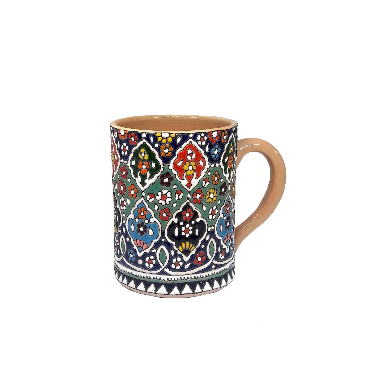 Enamel Handicraft Pottery Mug Code D012,handmade jars,handmade enamel,blue enamel handmade,tradional enamel handmade