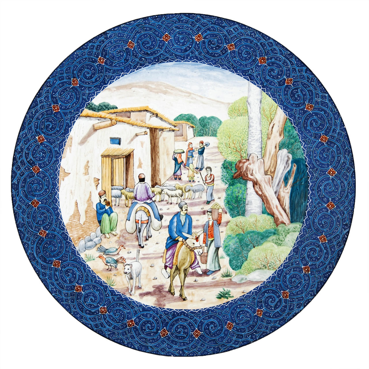 Enamel Handicraft copper dish drawing code 013,handmade enamel,price of enamel,enamel price,handmade enamel shop,enamel shop