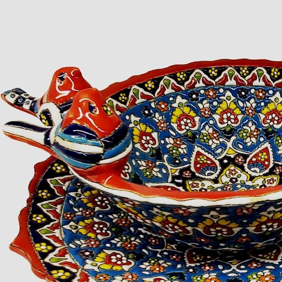 Enamel Handicraft pottery dish and bowl code 290,handmade plate,handmade pots,handmade jars,handmade enamel