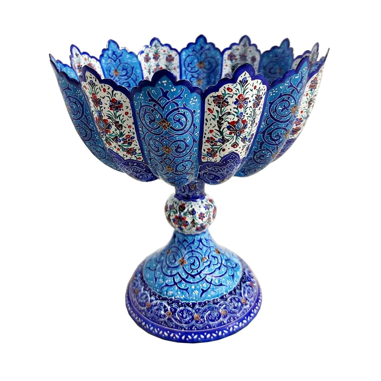 Enamel Handicraft Copper Bowl Code K081,buy enamels,buy blue enamel,buy traditional enamel,buy dishes