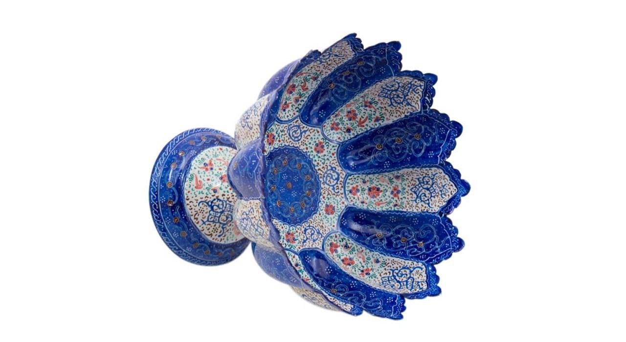Enamel Handicraft Copper Bowl Design 102-13-11 Height 17 cm,buy blue enamel,buy traditional enamel,buy dishes