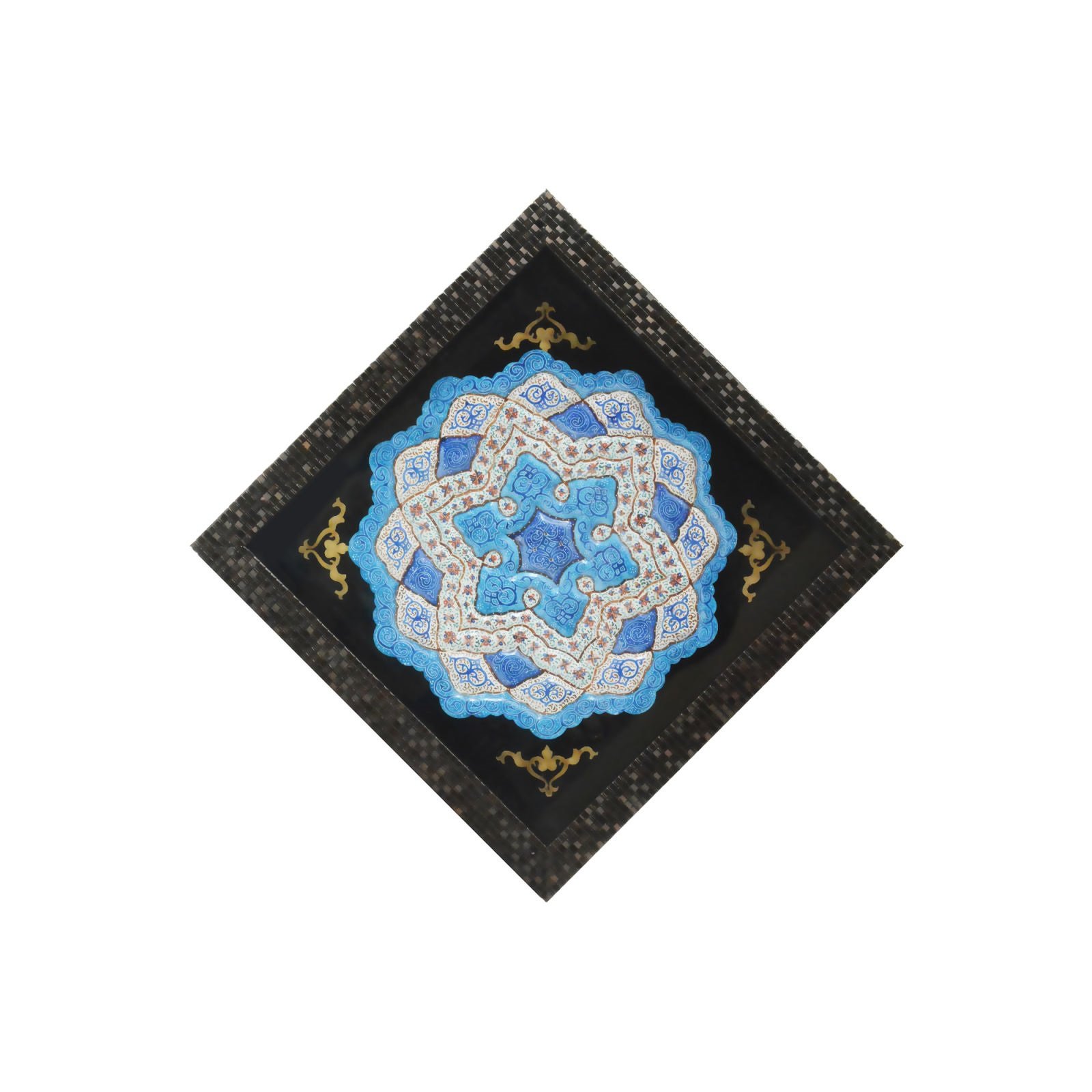 Enamel Handicraft Copper Tableau Six Star Model Code 25,blue enamel handmade,tradional enamel handmade,handmade enamel