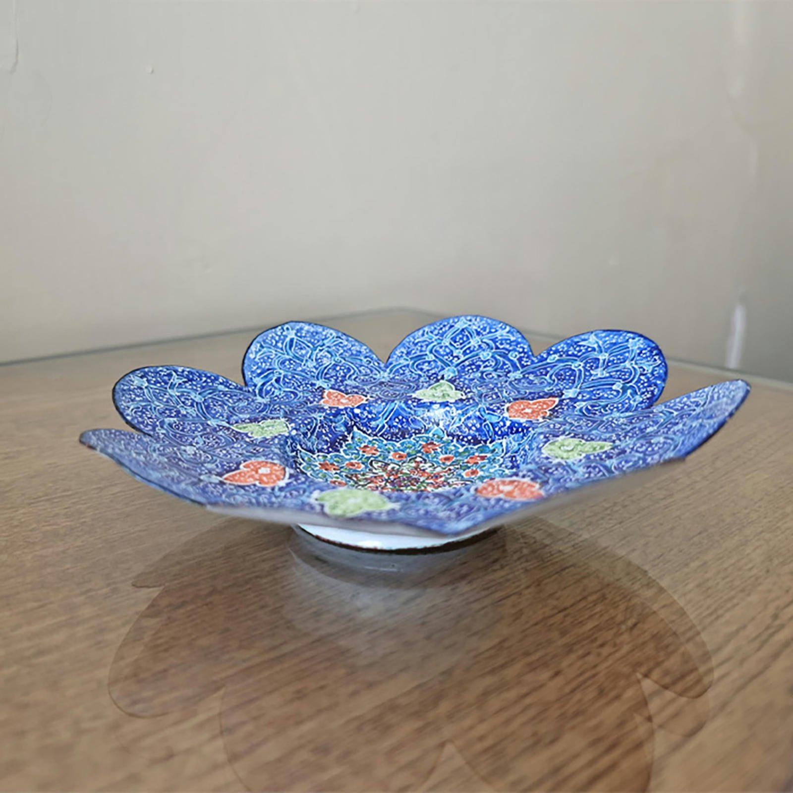Enamel Handicraft Copper dish code 67,buy enamel plate,buy enamels,buy blue enamel