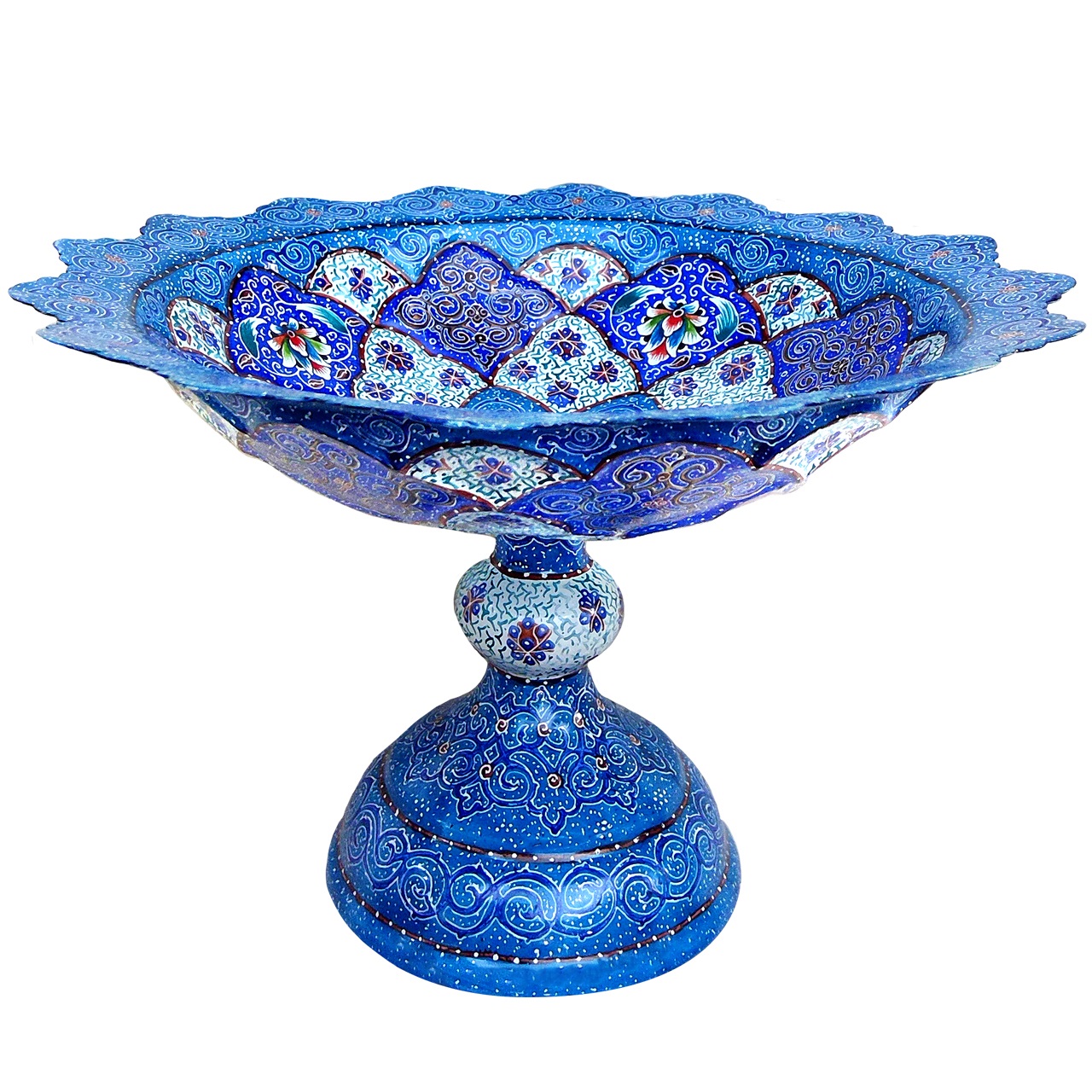 Enamel Handicraft Copper dish model M-Conf-18,émail fait main,émail bleu fait main,émail traditionnel fait main