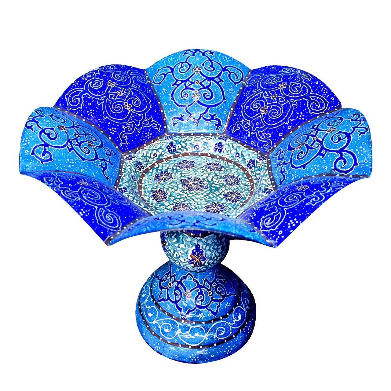 Enamel Handicraft Copper dish turquoise golbarg design M-Conf-1-1725,buy handmade dishes,buy handmade dish