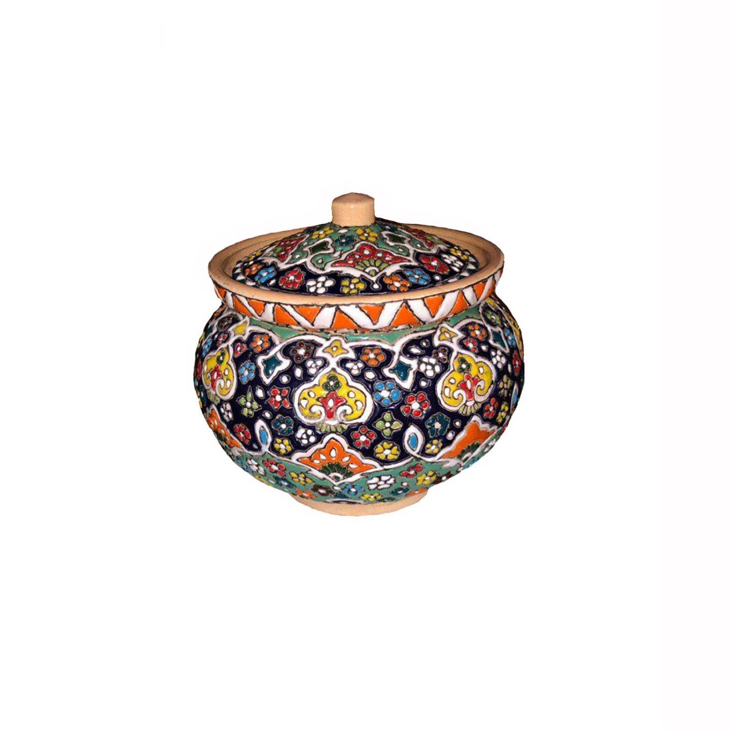 Enamel Handicraft Pottery Container Model Reyhaneh,handicraft enamel,blue enamel,handicrafts