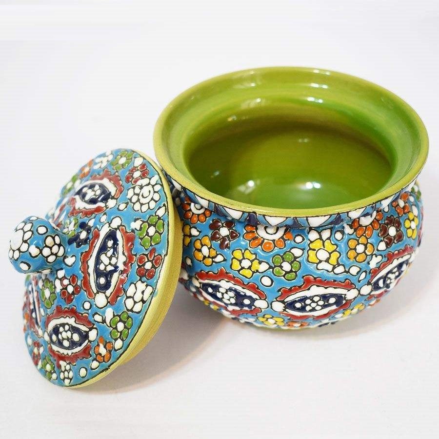 Enamel Handicraft Pottery Container Sky Design Code 1683314,mavi emaye satın al,satın geleneksel emaye,tabak satın al