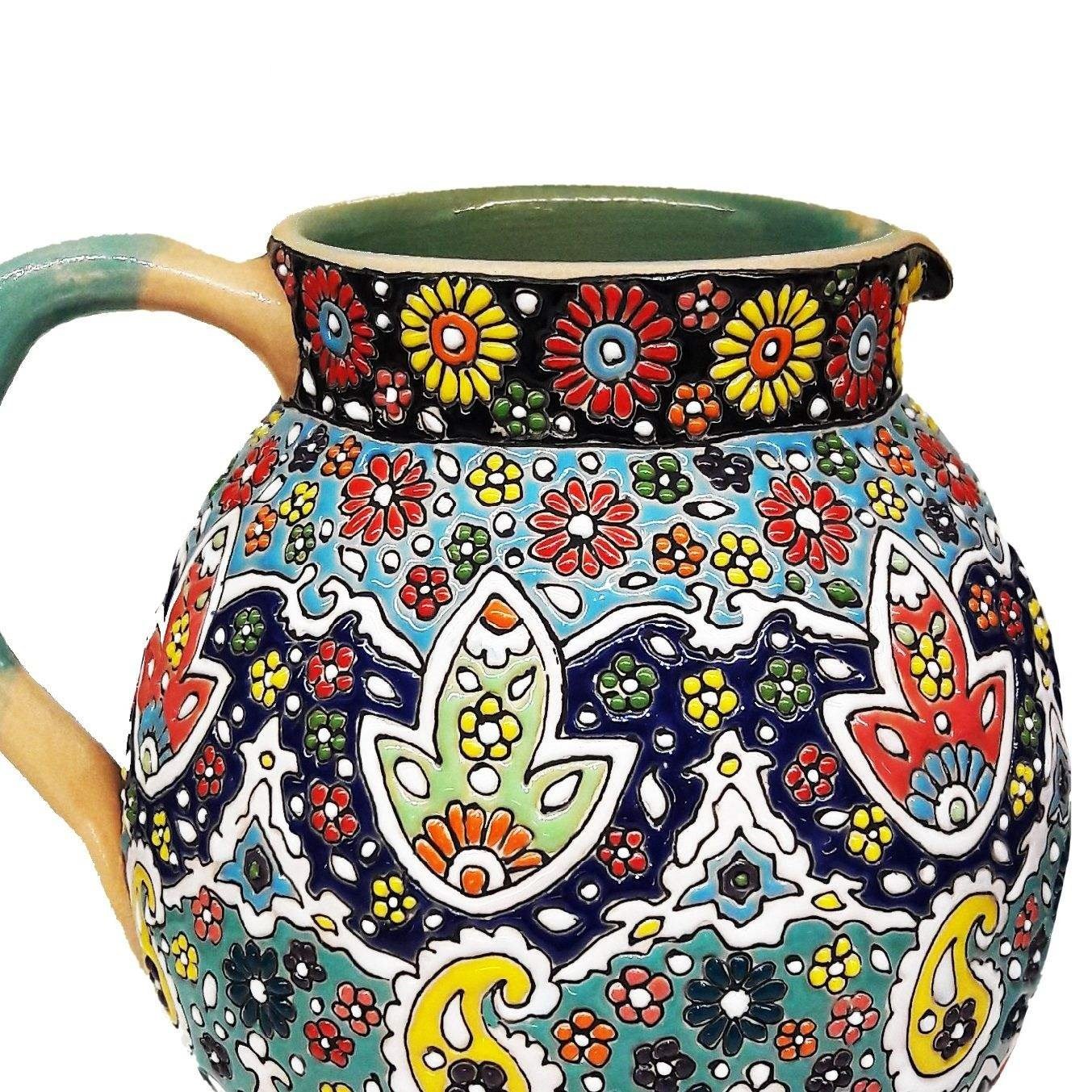 Enamel Handicraft Pottery jug Design Loab barjasteh Code 1115,enamel exporters,enamel importers,contact sellers enamel