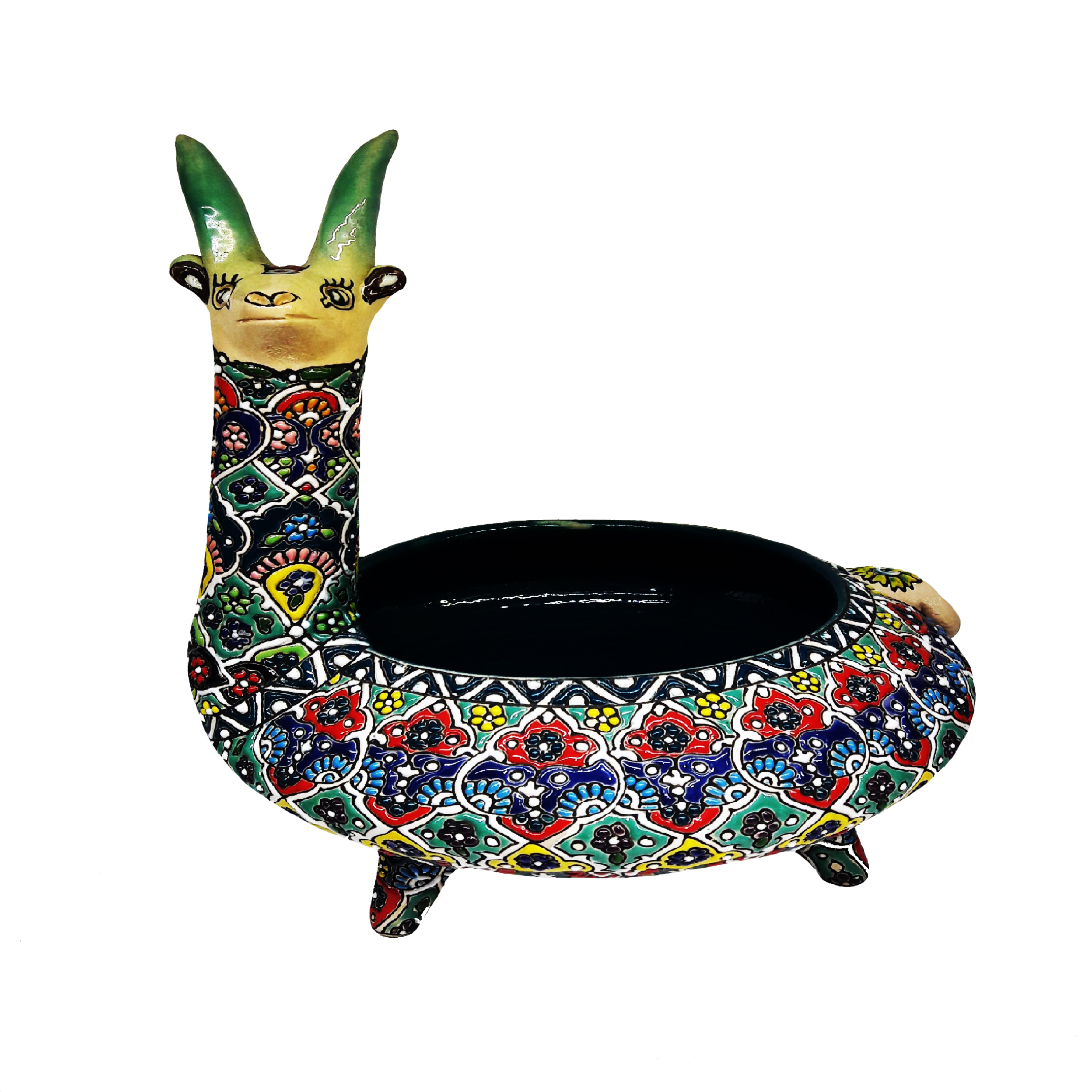 Enamel Handicraft Pottery pot code G15, email artizanat, email albastru, artizanat, vase artizanale