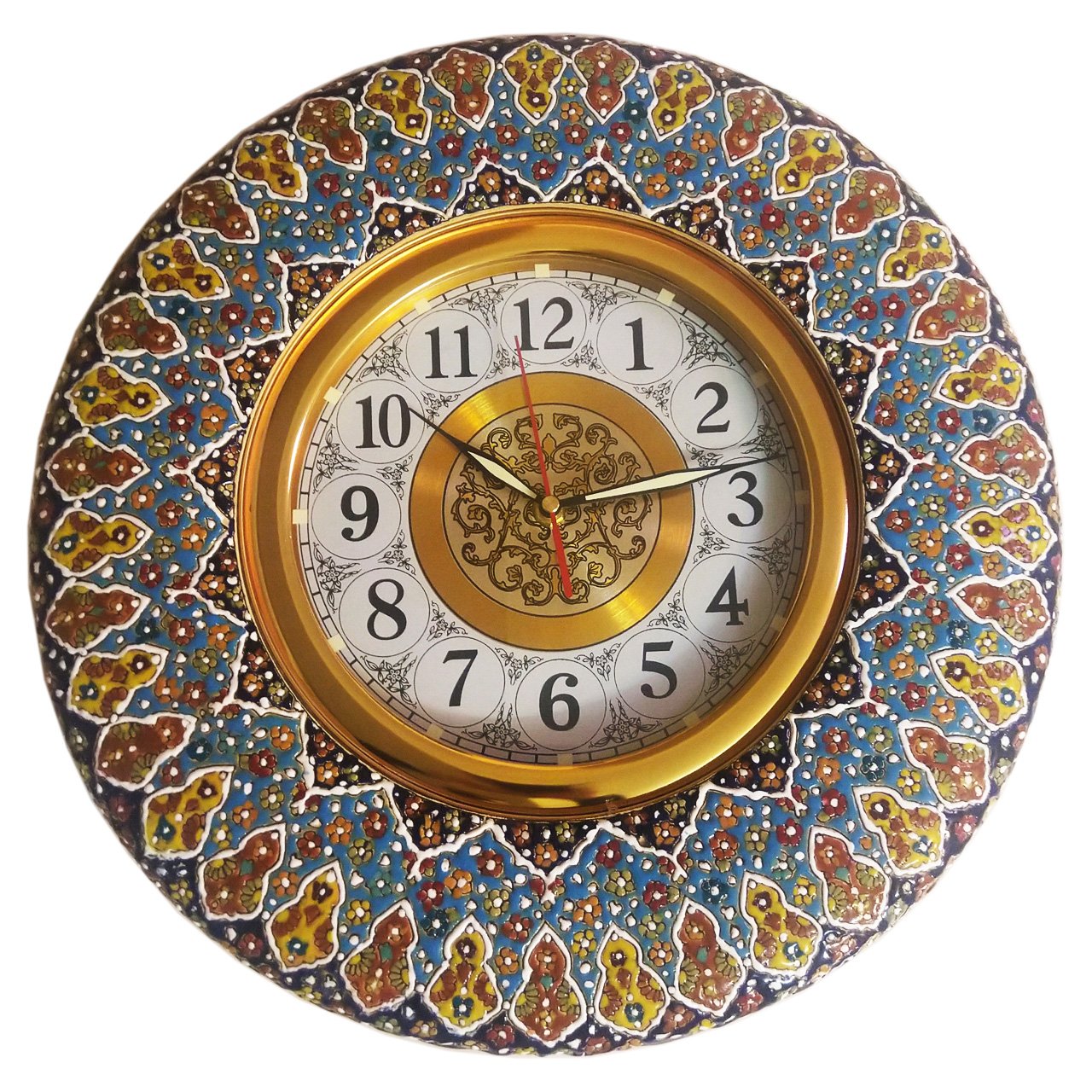 Enamel Handicraft clock nafis design code w206,handmade enamel shop,enamel shop,chinesse enamels