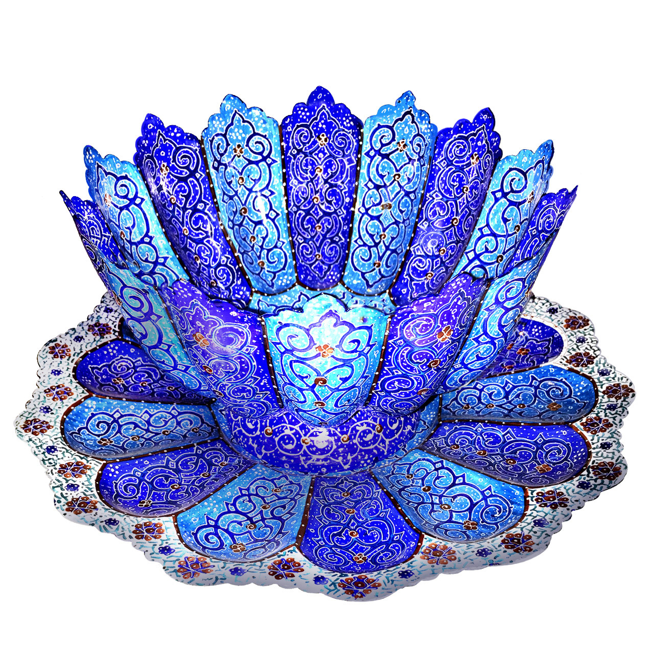 Enamel Handicraft copper dish and bowl design mina Eshgh model KB-1-4-Size_C,buy decoration plates,but decoration dishes,buy decoration pots