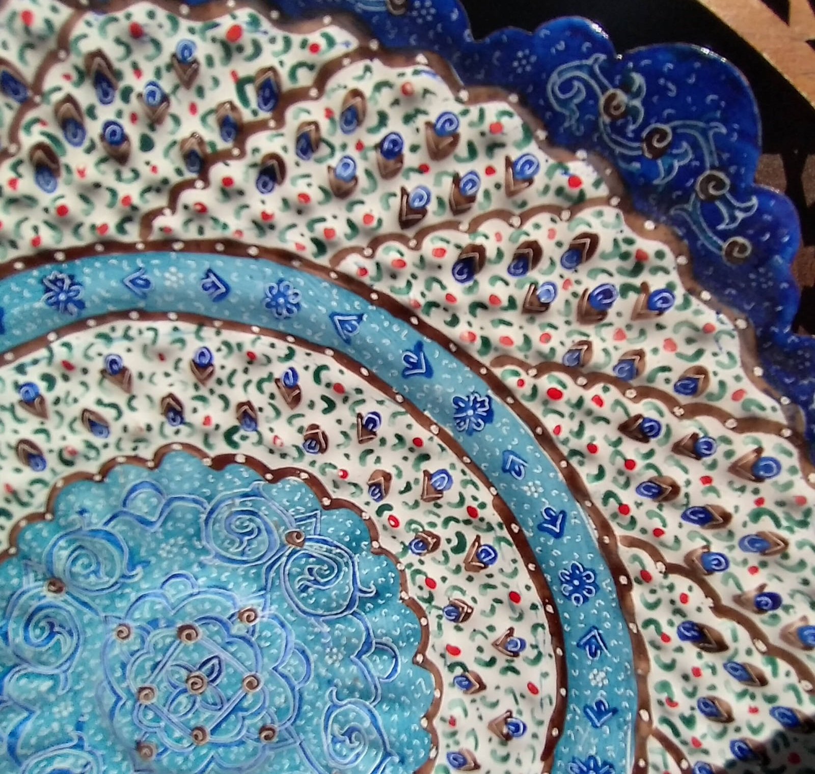 Enamel Handicraft copper dish flower model code M 07,buy enamel plate,buy enamels,buy blue enamel,buy traditional enamel