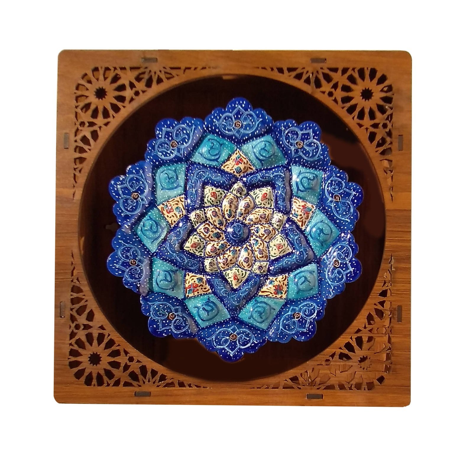 Enamel Handicraft copper dish flower model code MD 17, köp emaljplatta, köp emalj, köp blå emalj, köp traditionell emalj