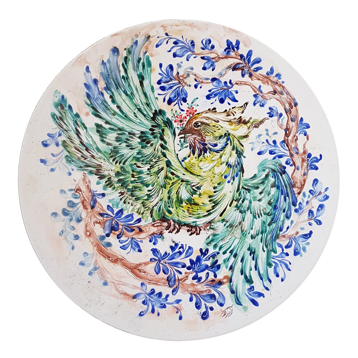 Enamel Handicraft copper dish model Rata code 1013, ozdobné talíře, dekorační nádobí, dekorační hrnce, dekorační hrnce
