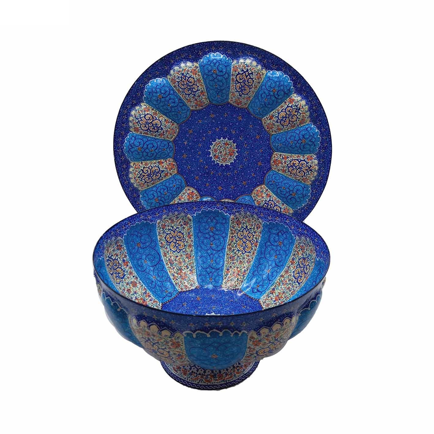 Enamel Handicraft dish and bowl Eslimi design code 488, comprar plato de esmalte, comprar plato de esmalte, comprar esmaltes, comprar esmalte azul