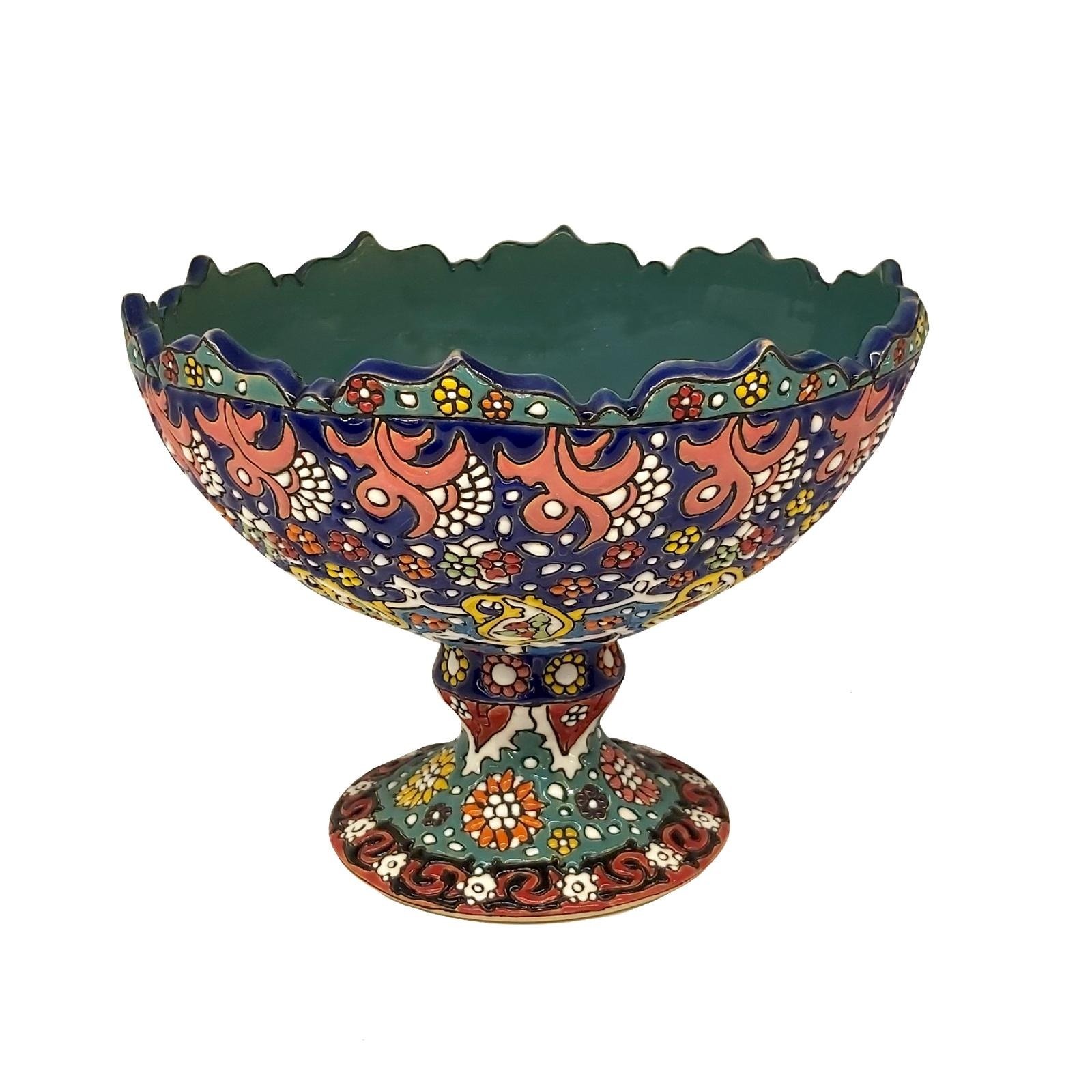 Enamel Handicraft pottery bowl Code 4990,handmade jars,handmade enamel,blue enamel handmade,tradional enamel handmade