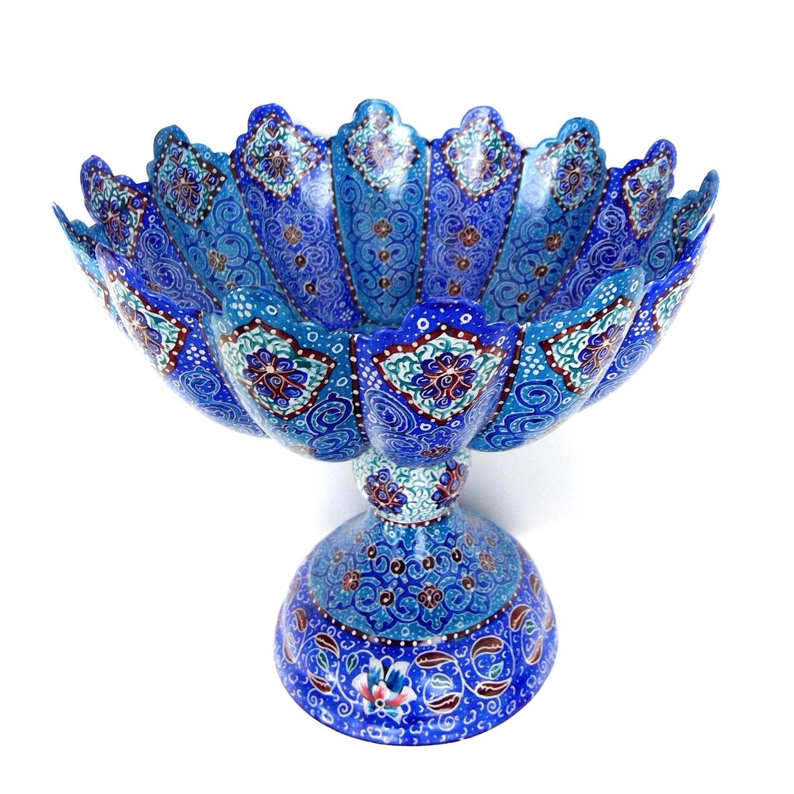 Enamel Handicraft Copper bowl payehdar model code Choco-1-4-D, हस्तनिर्मित तामचीनी, नीले तामचीनी हस्तनिर्मित, पारंपरिक तामचीनी हस्तनिर्मित, हस्तनिर्मित तामचीनी, तामचीनी की कीमत