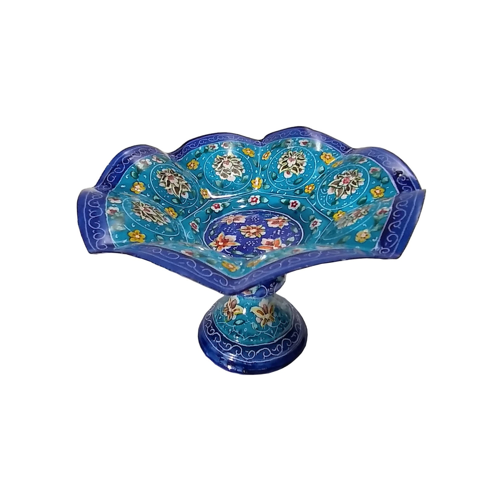 Enamel Handicraft copper dish model pardaz code 342,handmade dish,handmade plate,handmade pots