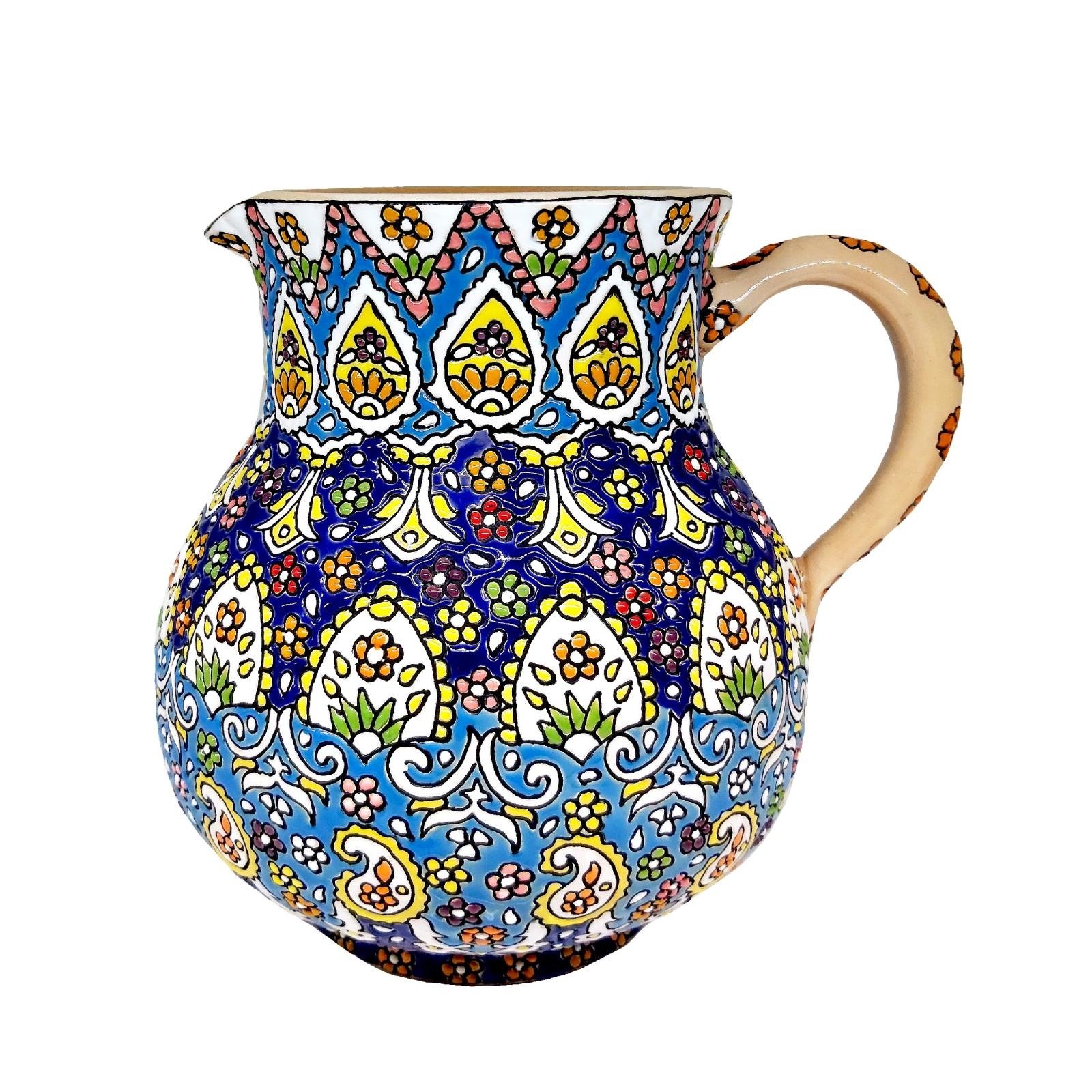 Enamel Handicraft copper jug ​​code 7980, हस्तनिर्मित पकवान खरीदें, हस्तनिर्मित पकवान, हस्तनिर्मित प्लेट, हस्तनिर्मित बर्तन, हस्तनिर्मित जार