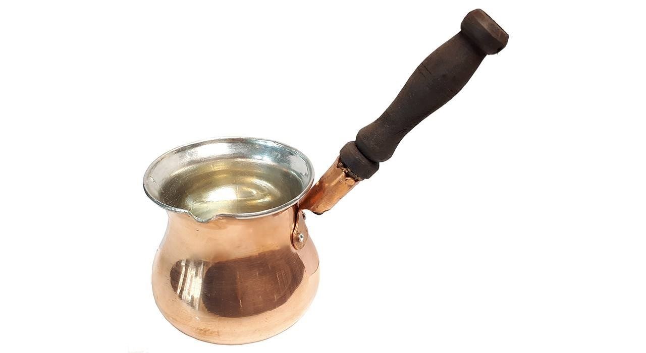 Handicraft Copper Coffeepot Model 1 Wooden Handle Small size thick,kopen koper, koperen dingen kopen, koperen handgemaakte artikelen kopen