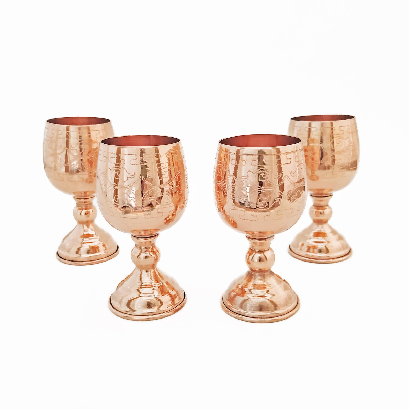 Handicraft Copper Cup engraving model set 4 pcs,구리 수공예품 구입,구리 가격,구리 접시 가격