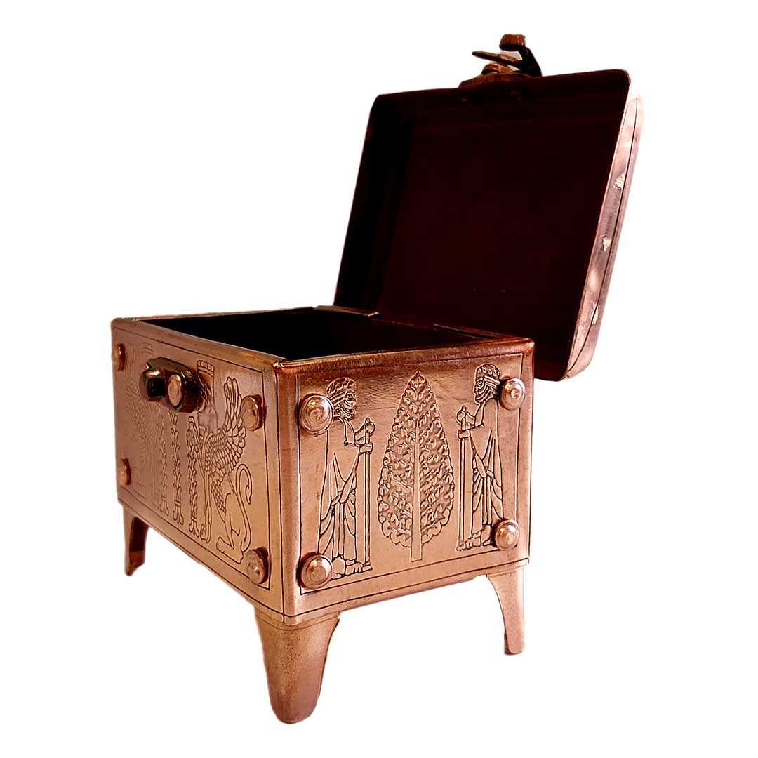 Handicraft Copper Jewelry box Model Qarun Code 2,buy copper goods,buy copper handicrafts,price copper