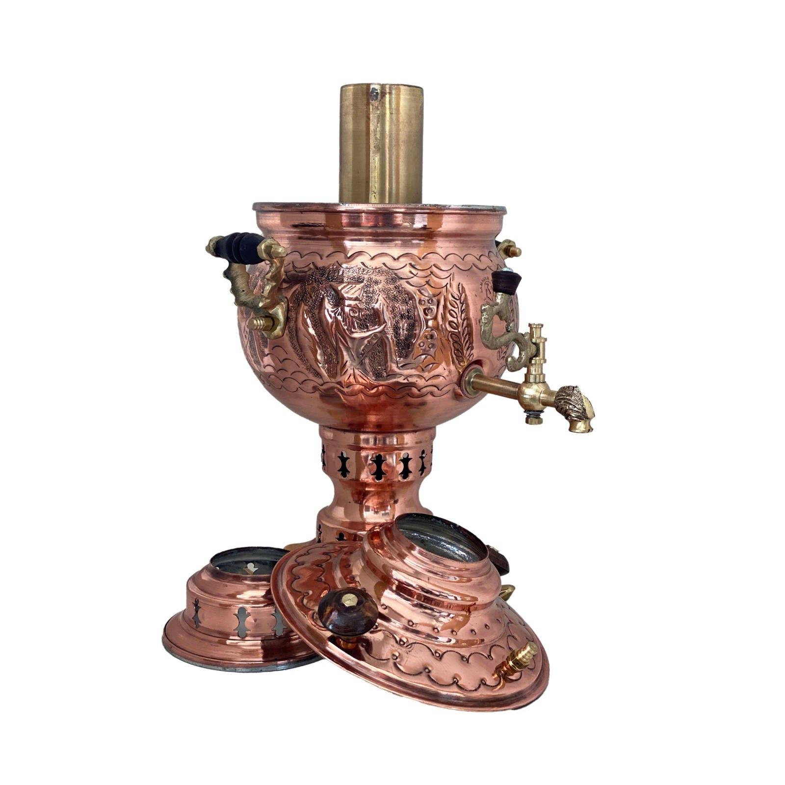 Handicraft Copper Samovar Pasargad charcoal design code 1801,buy copper handicrafts,price copper