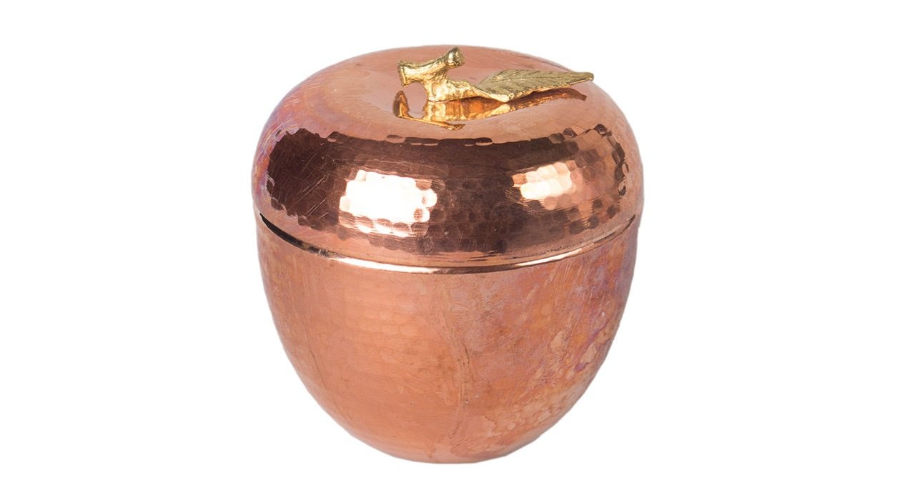 Handicraft Copper container Apple design model 597,buy copper stuff,buy copper handmades,buy copper handicrafts