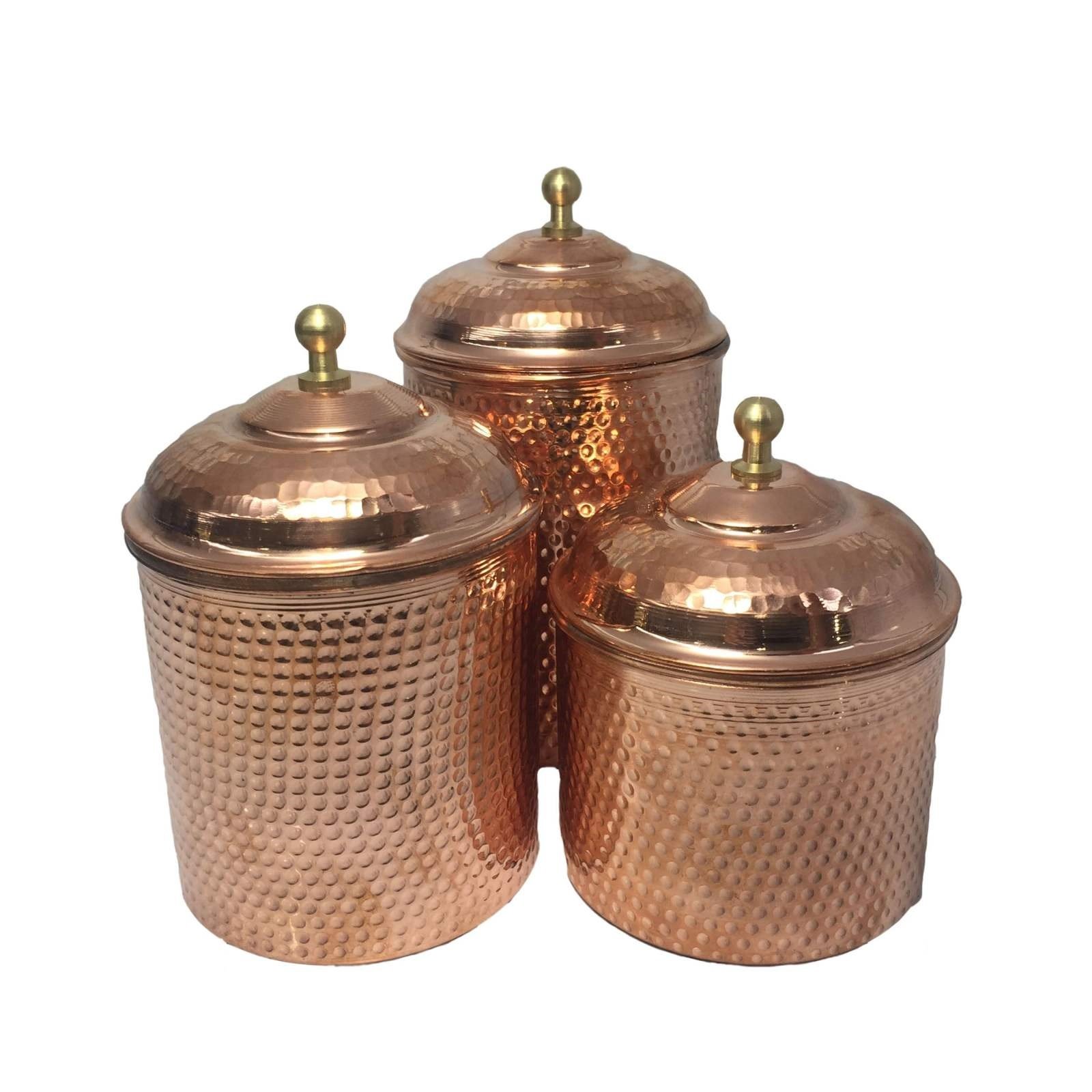 Handicraft Copper container model 02 set 3 pcs,buy copper handicrafts,price copper,price of copper dishes