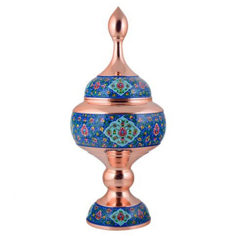 Handicraft Copper container naghashi design model PSHT60,conception en cuivre,décoration en cuivre,cuivre fait main