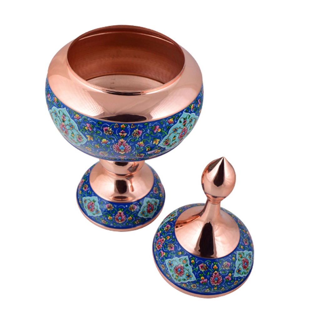 Handicraft Copper container naghashi design model PSHT60,conception en cuivre,décoration en cuivre,cuivre fait main