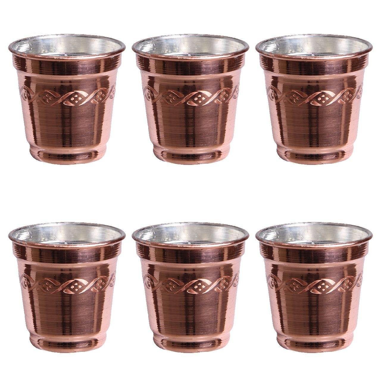 Handicraft Copper glass code ZH119 set 6 pcs, købe kobber ting, købe kobber håndlavede, købe kobber håndværk