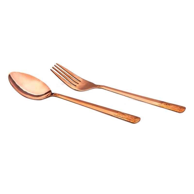 Handicraft Copper spoon and fork code 7550119